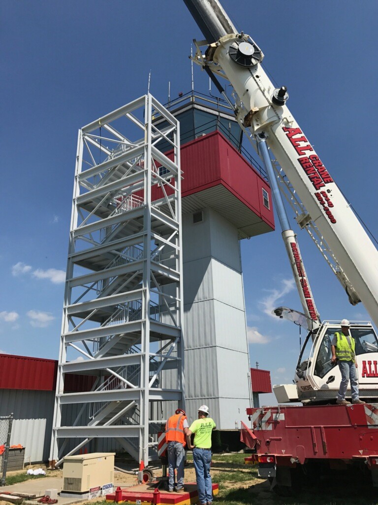 Commercial airport stair tower steel structure