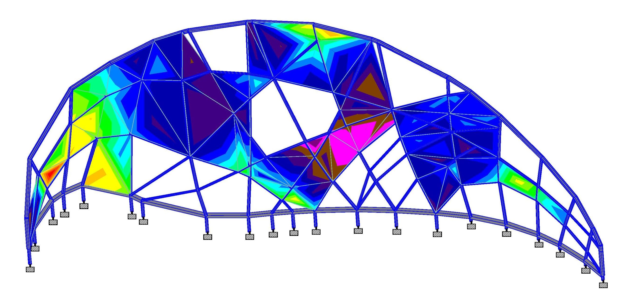 Commercial art wall structural analysis model