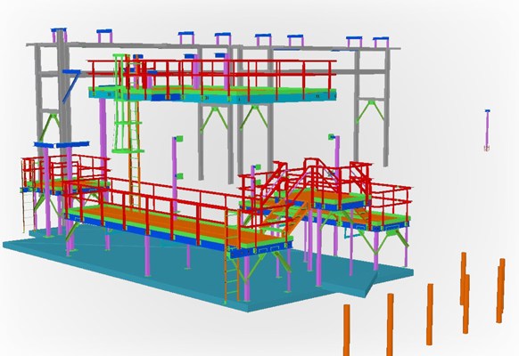 HDN compressor platform steel detailing 3D model