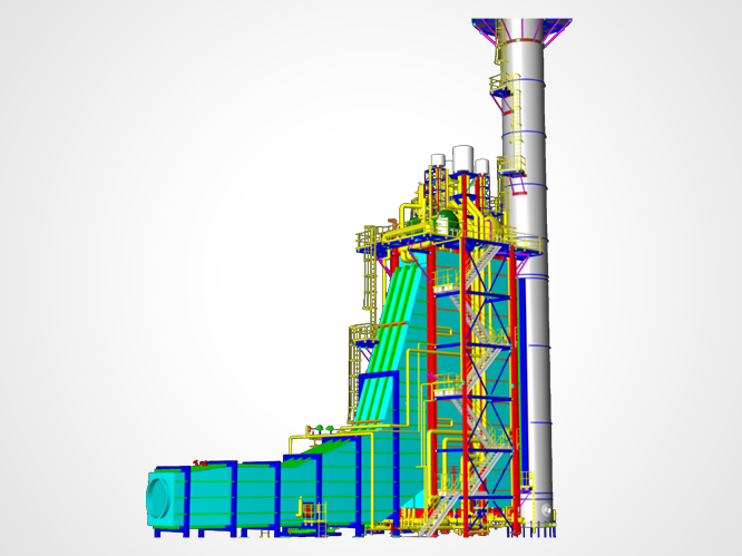 Heat recovery steam generator structural 3D model — Bangkok, Thailand