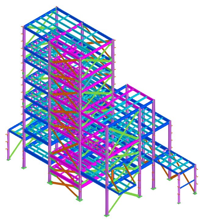 Industrial connection design with P.E. stamp — 3D model