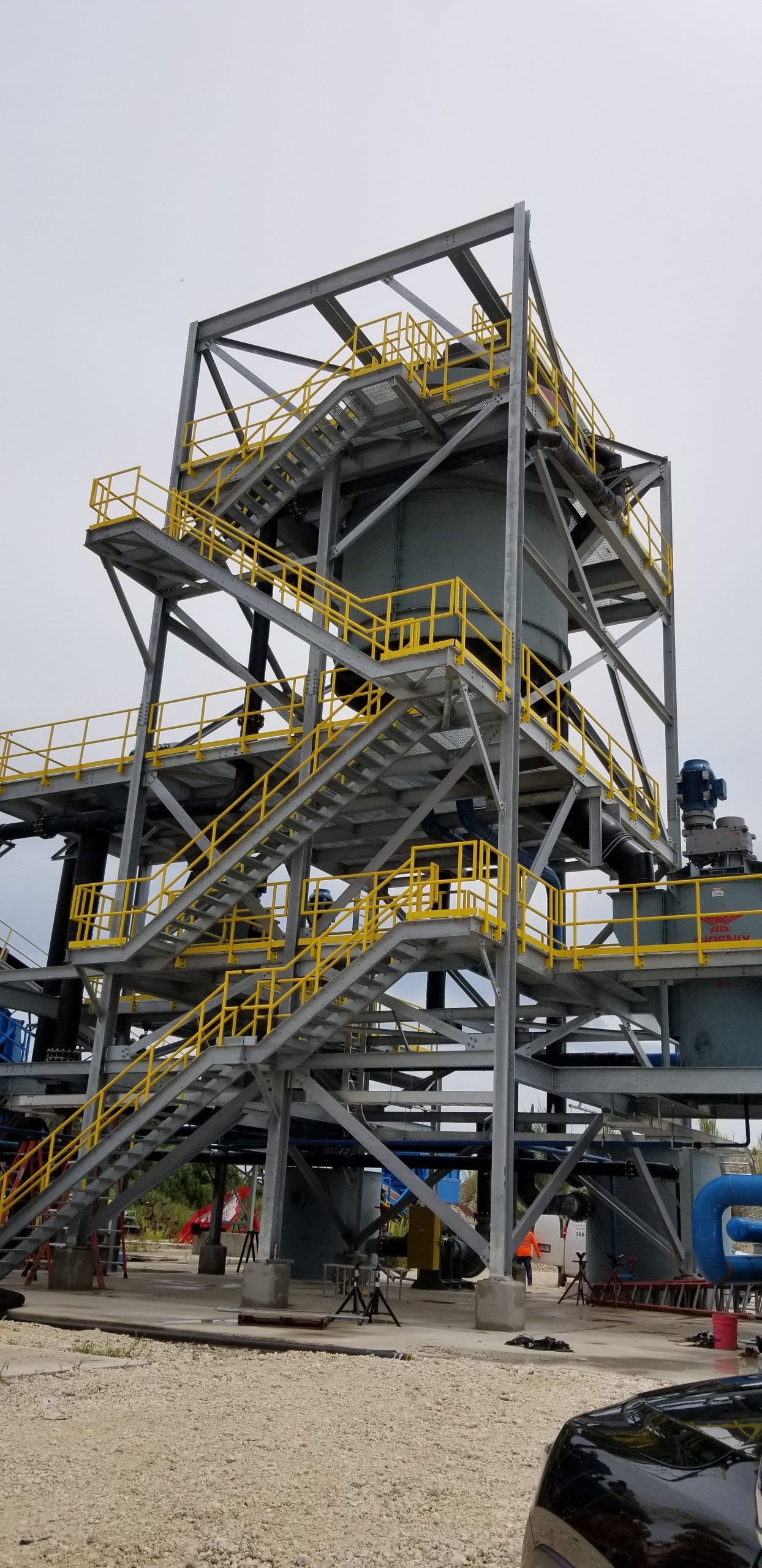 Industrial equipment support structure