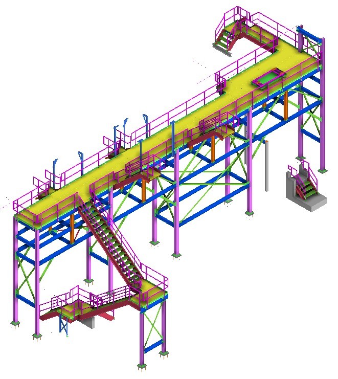Industrial maintenance access structure — 3D model
