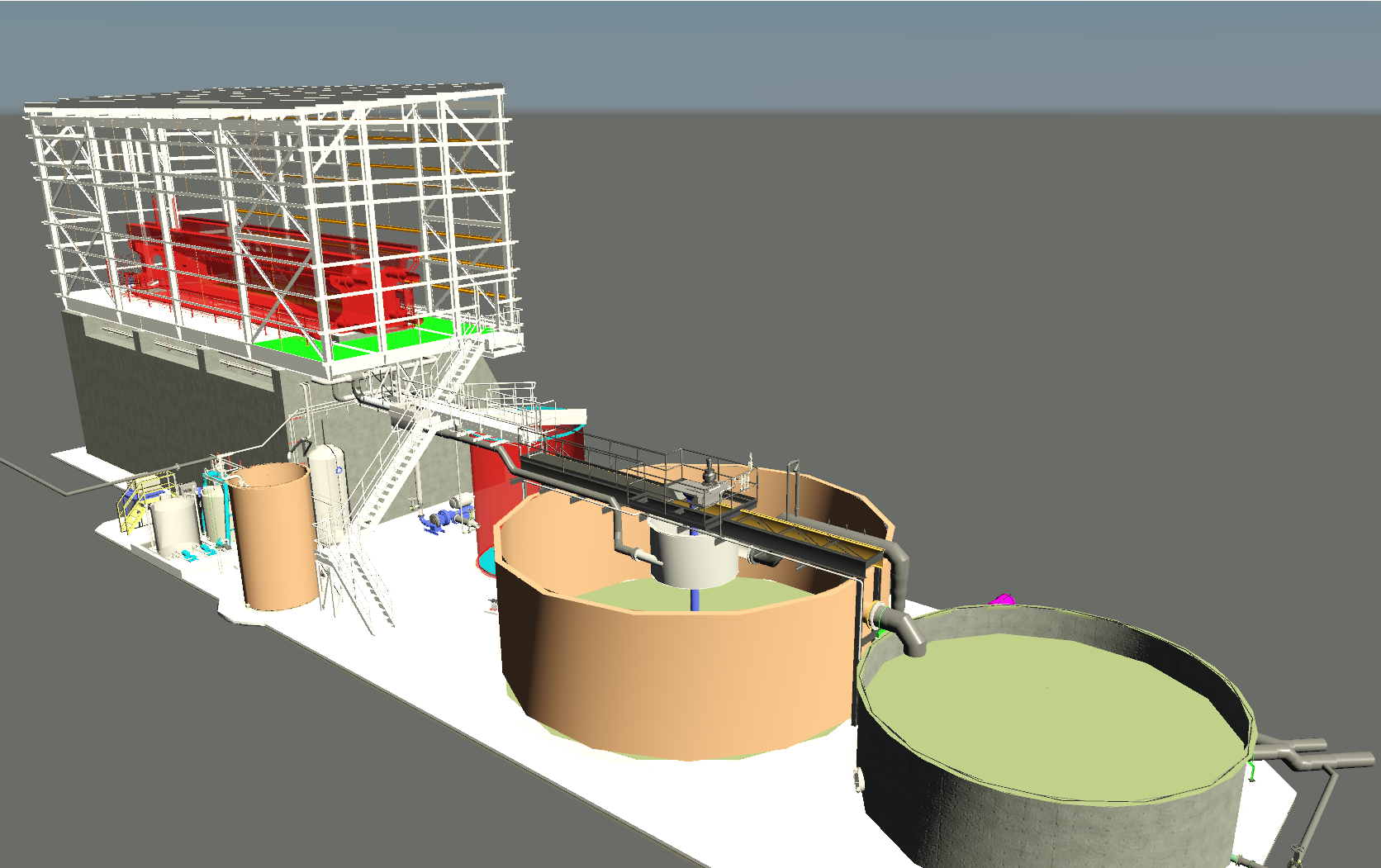 Industrial material handling structure — 3D model