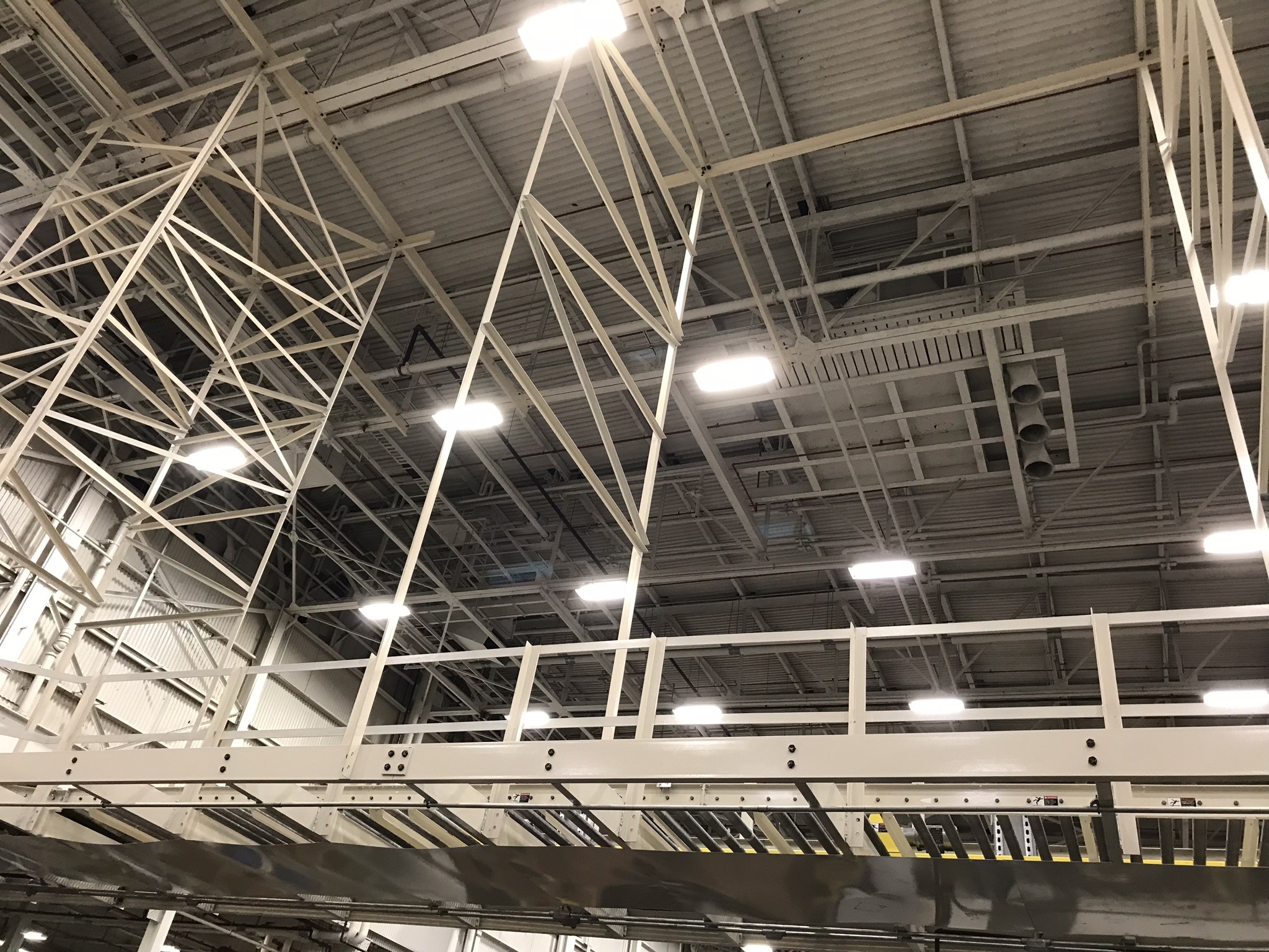 Industrial plant upgrade structural steel