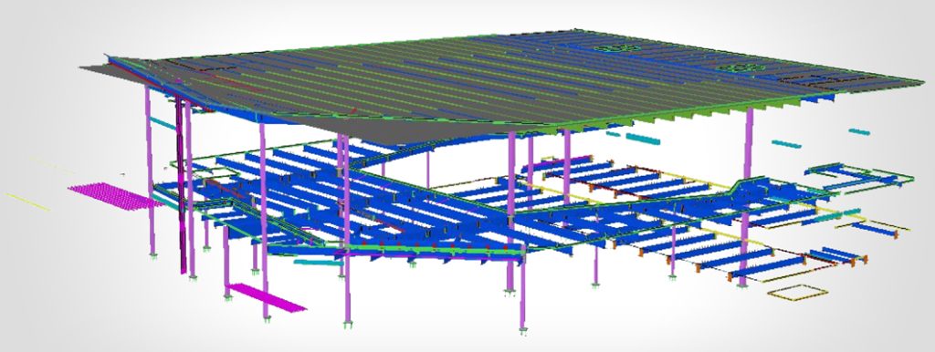 Kentucky Center for the Arts steel detailing 3D model — Louisville, Kentucky