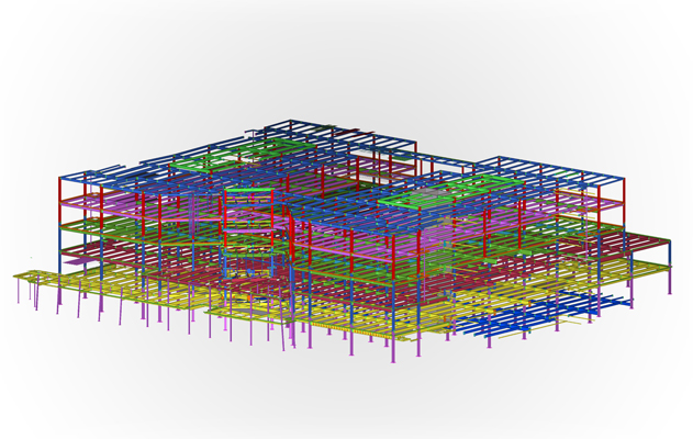 Norton Brownsboro Hospital steel detailing 3D model