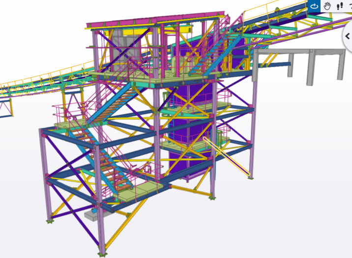 Power plant conveyor support structure