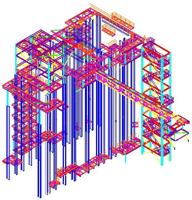 Power plant HRSG stair platform detailing